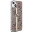 Guess IML 4G Gold Stripe hátlap, tok iPhone 15 Plus/14 Plus, barna