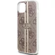 Guess IML 4G Gold Stripe hátlap, tok iPhone 15 Plus/14 Plus, barna