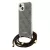 Guess Crossbody Cord 4G Print hátlap, tok iPhone 15/14/13, barna