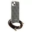 Guess Crossbody Cord 4G Print hátlap, tok iPhone 15/14/13, barna
