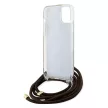 Guess Crossbody Cord 4G Print hátlap, tok iPhone 15/14/13, barna