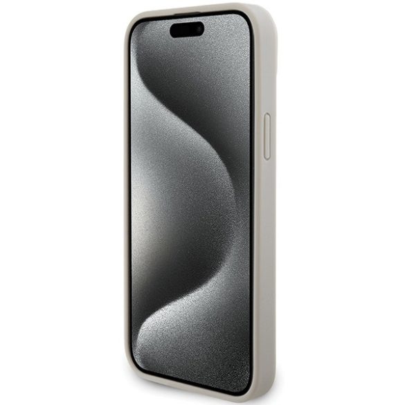 Guess iPhone 13/14/15 Croco Triangle Metal Logo (GUHCP15SPCRTHCD) hátlap, tok, arany