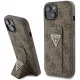 Guess GUHCP15SPGS4TDW Grip Stand 4G Triangle Strass iPhone 15 6.1", barna
