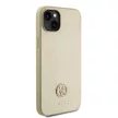 Guess iPhone 15 PU 4G Strass Metal Logo (GUHCP15SPS4DGPD) hátlap, tok, arany
