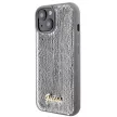 Guess Sequin Script Metal hátlap, tok iPhone 15, ezüst