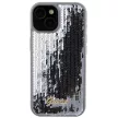 Guess Sequin Script Metal hátlap, tok iPhone 15, ezüst