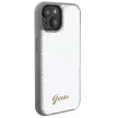 Guess Sequin Script Metal hátlap, tok iPhone 15, ezüst