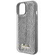 Guess Sequin Script Metal hátlap, tok iPhone 15, ezüst