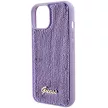 Guess Sequin Script Metal hátlap, tok iPhone 15, lila