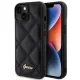 Guess Quilted Metal Logo hátlap, tok iPhone 15, fekete