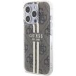 Guess IML 4G Gold Stripe hátlap, tok iPhone 15 Pro Max, barna