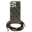 Guess Crossbody Cord 4G Print hátlap, tok iPhone 15 Pro Max, barna
