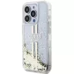 Guess iPhone 15 Pro Max Gold Stripes Liquid Glitter (GUHCP15XLFCSEGT) hátlap, tok, arany