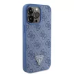 Guess GUHCP15XP4TDPB iPhone 15 Pro Max 6.7" hátlap, tok Leather 4G Triangle Strass, kék