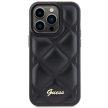 Guess Quilted Metal Logo hátlap, tok iPhone 15 Pro Max, fekete