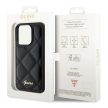 Guess Quilted Metal Logo hátlap, tok iPhone 15 Pro Max, fekete