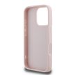 Guess GUHCP16LPSQQSQSP iPhone 16 Pro 6.3" różowy/pink keménytok steppelt fém logóval