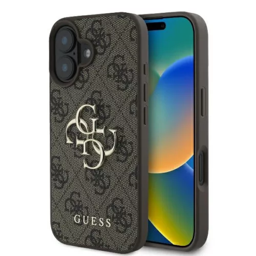 Guess GUHCP16S4GMGBR iPhone 16 6.1" 4G Big Logo tok, barna
