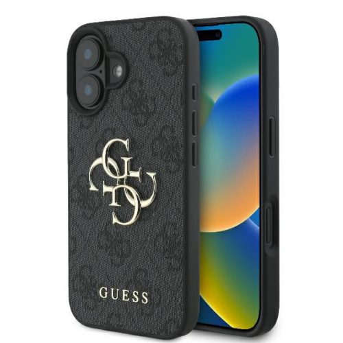 Guess GUHCP16S4GMGGR iPhone 16 6.1" 4G Big Logo tok, fekete