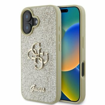   Guess GUHCP16SHG4SGD Fix Glitter Big 4G iPhone 16 6.1", hátlap, tok, arany