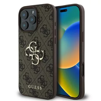   Guess 4G Big Logo GUHCP16X4GMGBR iPhone 16 Pro Max 6.9" hátlap, tok, barna