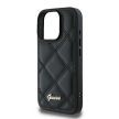 Guess PU Leather Quilted GUHCP16XPSQQSQSK iPhone 16 Pro Max 6.9" hátlap, tok, fekete