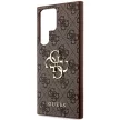 Guess GUHCS24LGF4GGR 4G Big Metal Logo hátlap, tok Samsung Galaxy S24 Ultra, barna