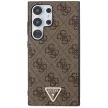 Guess GUHCS24LPGS4TDW Grip Stand 4G Triangle Strass Samsung Galaxy S24 Ultra hátlap, tok, barna