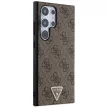 Guess GUHCS24LPGS4TDW Grip Stand 4G Triangle Strass Samsung Galaxy S24 Ultra hátlap, tok, barna