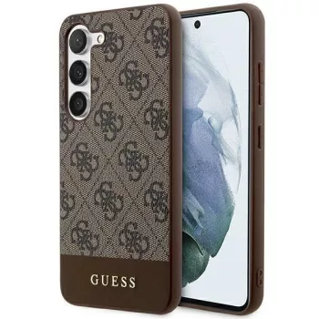  Guess GUHCS24MG4GLBR 4G Stripe Collection hátlap, tok Samsung Galaxy S24 Plus, barna