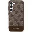 Guess GUHCS24MG4GLBR 4G Stripe Collection hátlap, tok Samsung Galaxy S24 Plus, barna