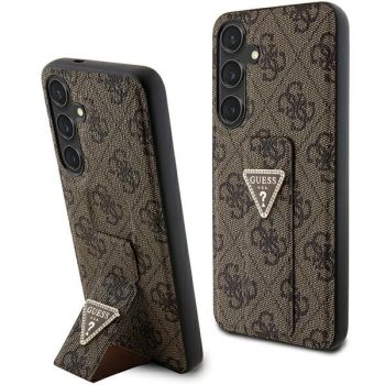   Guess GUHCS24SPGS4TDW Grip Stand 4G Triangle Strass Samsung Galaxy S24 , tok, fekete