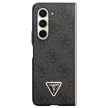 Guess Leather 4G Diamond Triangle hátlap, tok Samsung Galaxy Z Fold 5, fekete