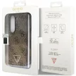 Guess Leather 4G Triangle Strass hátlap, tok Samsung Galaxy Z Fold 5, barna