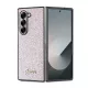 Guess GUHCZFD6HGGSHP 4G Glitter Script Samsung Z Fold 6 F956, hátlap, tok, rózsaszín