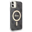 Guess GUHMN61H4STK iPhone 11 6.1" hátlap, tok 4G MagSafe, fekete