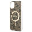 Guess GUHMN61H4STW iPhone 11 6.1" hátlap, tok 4G MagSafe, barna
