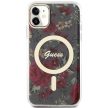 Guess GUHMN61HCFWSA iPhone 11/Xr 6.1" hátlap, tok Flower MagSafe, zöld