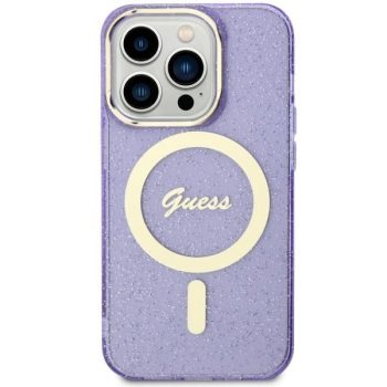   Guess GUHMN61HCMCGU iPhone 11/Xr 6.1" hátlap, tok Glitter Gold MagSafe, lila