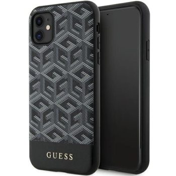   Guess GUHMN61HGCFFSEK Gcube MagSafe iPhone 11/Xr 6.1", hátlap, tok, fekete