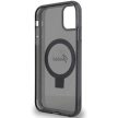 Guess GUHMN61HRSGSK Ring Stand Script Glitter MagSafe iPhone 11/Xr 6.1", hátlap, tok, fekete
