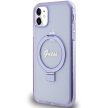 Guess GUHMN61HRSGSU Script Glitter MagSafe iPhone 11/Xr 6.1", lila /, hátlap, tok, lila