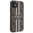 Guess GUHMN61P4RPSW iPhone 11/Xr hátlap, tok 4G Printed Stripes MagSafe, barna