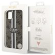 Guess GUHMN61P4RPSW iPhone 11/Xr hátlap, tok 4G Printed Stripes MagSafe, barna