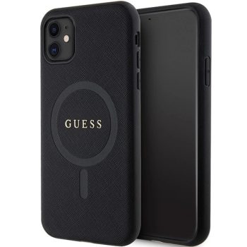   Guess GUHMN61PSAHMCK hátlap, tok iPhone 11/Xr Saffiano MagSafe, fekete