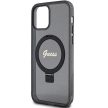 Guess GUHMP12MHRSGSK Script Glitter MagSafe iPhone 12/12 Pro 6.1" hátlap, tok, fekete