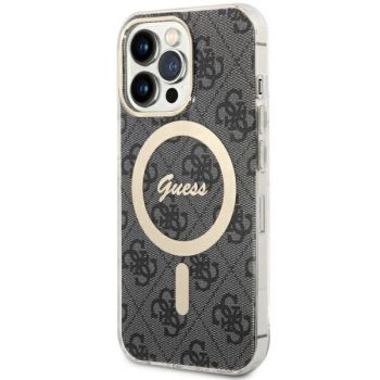   Guess GUHMP13LH4STK iPhone 13 Pro/13 6.1" hátlap, tok 4G MagSafe, fekete
