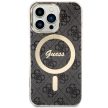 Guess GUHMP13LH4STK iPhone 13 Pro/13 6.1" hátlap, tok 4G MagSafe, fekete