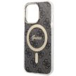 Guess GUHMP13LH4STK iPhone 13 Pro/13 6.1" hátlap, tok 4G MagSafe, fekete