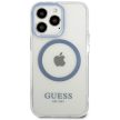 Guess GUHMP13LHTRMB Metal Outline MagSafe iPhone 13 Pro/13 6,1", tok, kék